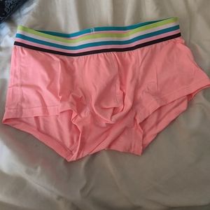 Pink men's shorty trunks